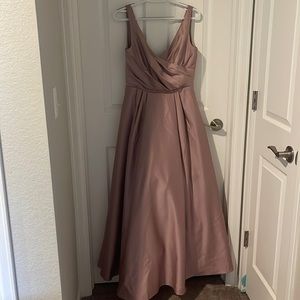 Size 8 Davids Bridal bridesmaid dress- rose quartz